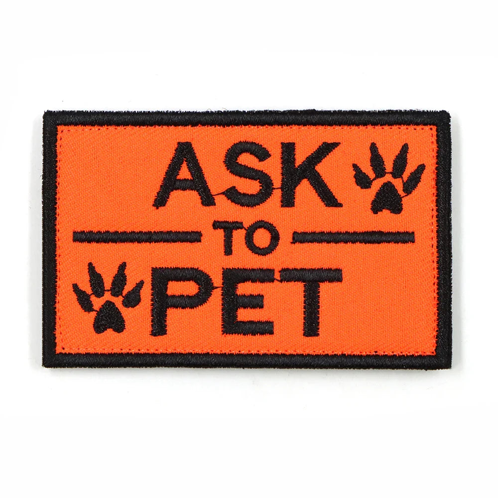 Dog Harness Patches – Hook & Loop Name Tags for Service Dogs, K9 & Emotional Support