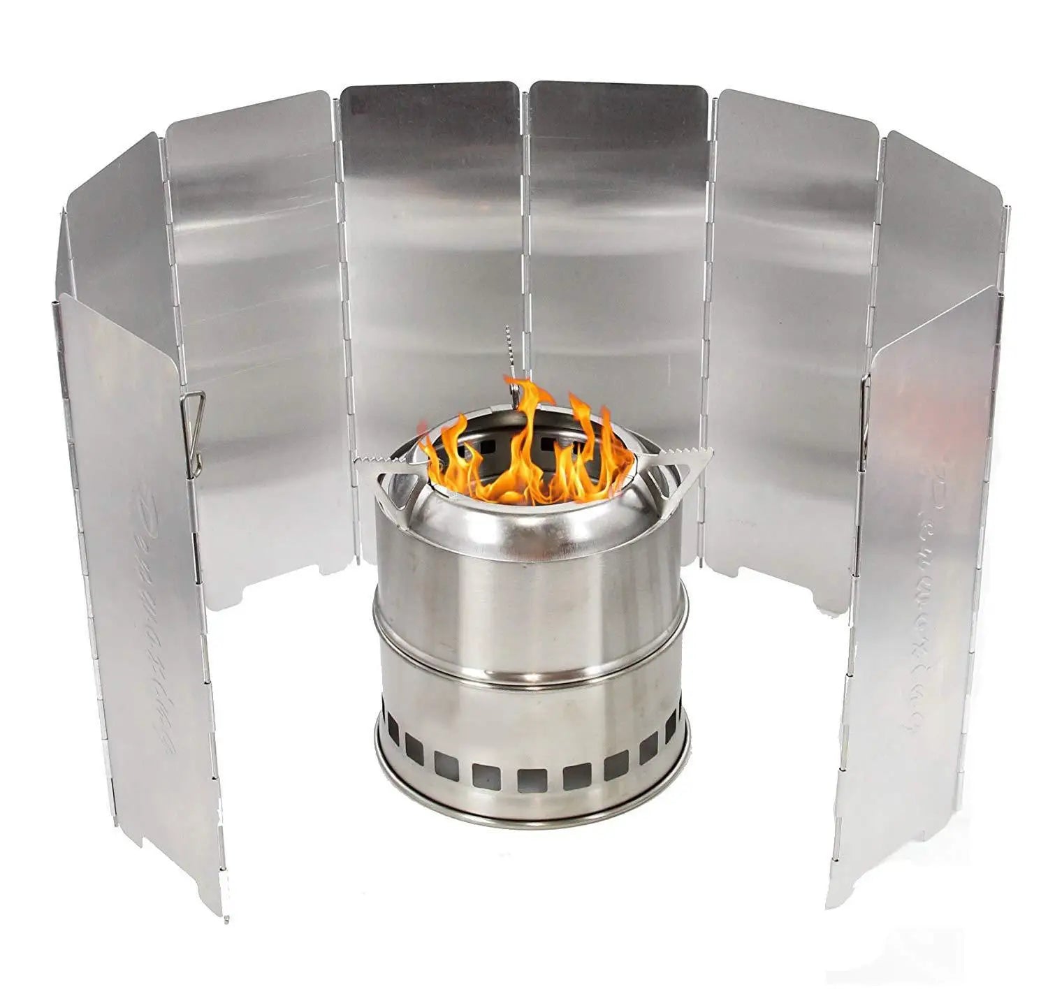 Camping Stove Windscreen – Portable Folding Gas Stove Windshield for Backpacking & Outdoor Cooking