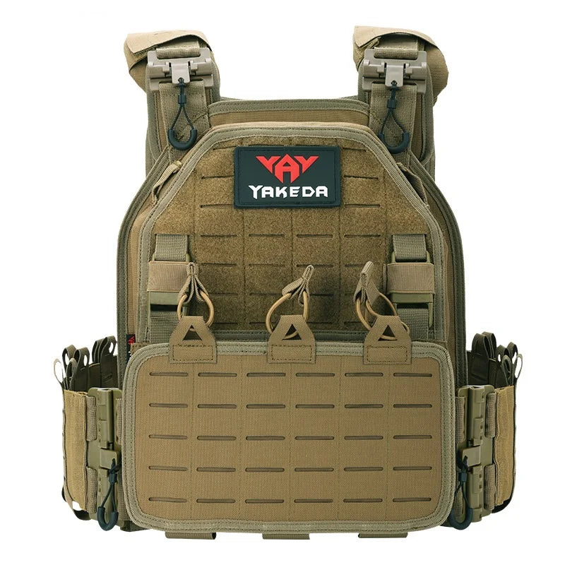 MC Camo Tactical Combat Vest – Adjustable Plate Carrier for Outdoor Adventures