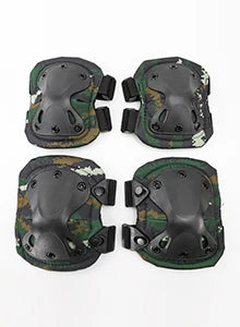 Tactical Knee & Elbow Pads Set – Camo Protective Gear for Hunting, Skating & Outdoor Sports