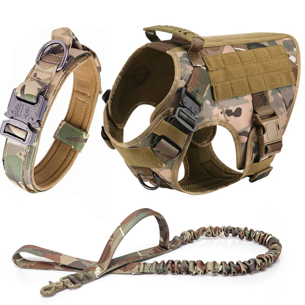Heavy-Duty Tactical No-Pull Dog Harness Kit