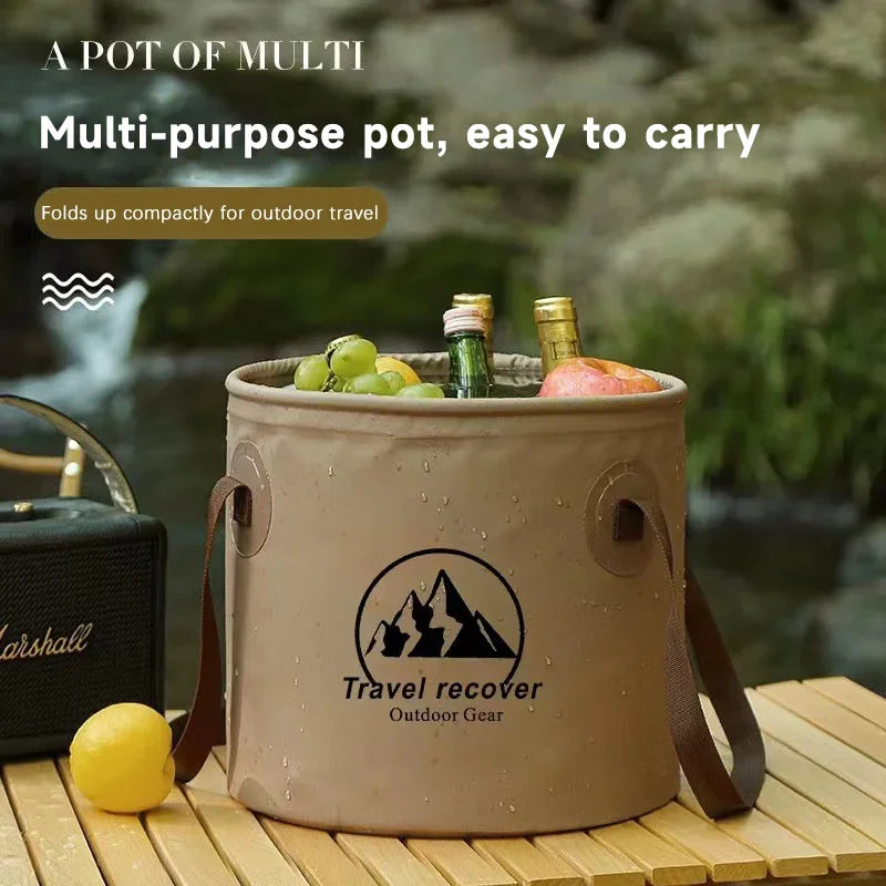 All-Purpose Foldable Water Bucket – Portable Collapsible PVC Pail for Camping, Fishing, Car Wash & Home