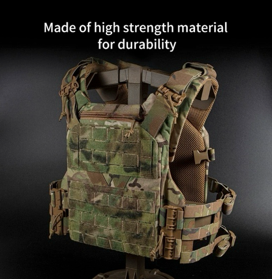 Tactical Vest with MOLLE System – Military Combat Plate Carrier (Adjustable, Breathable)