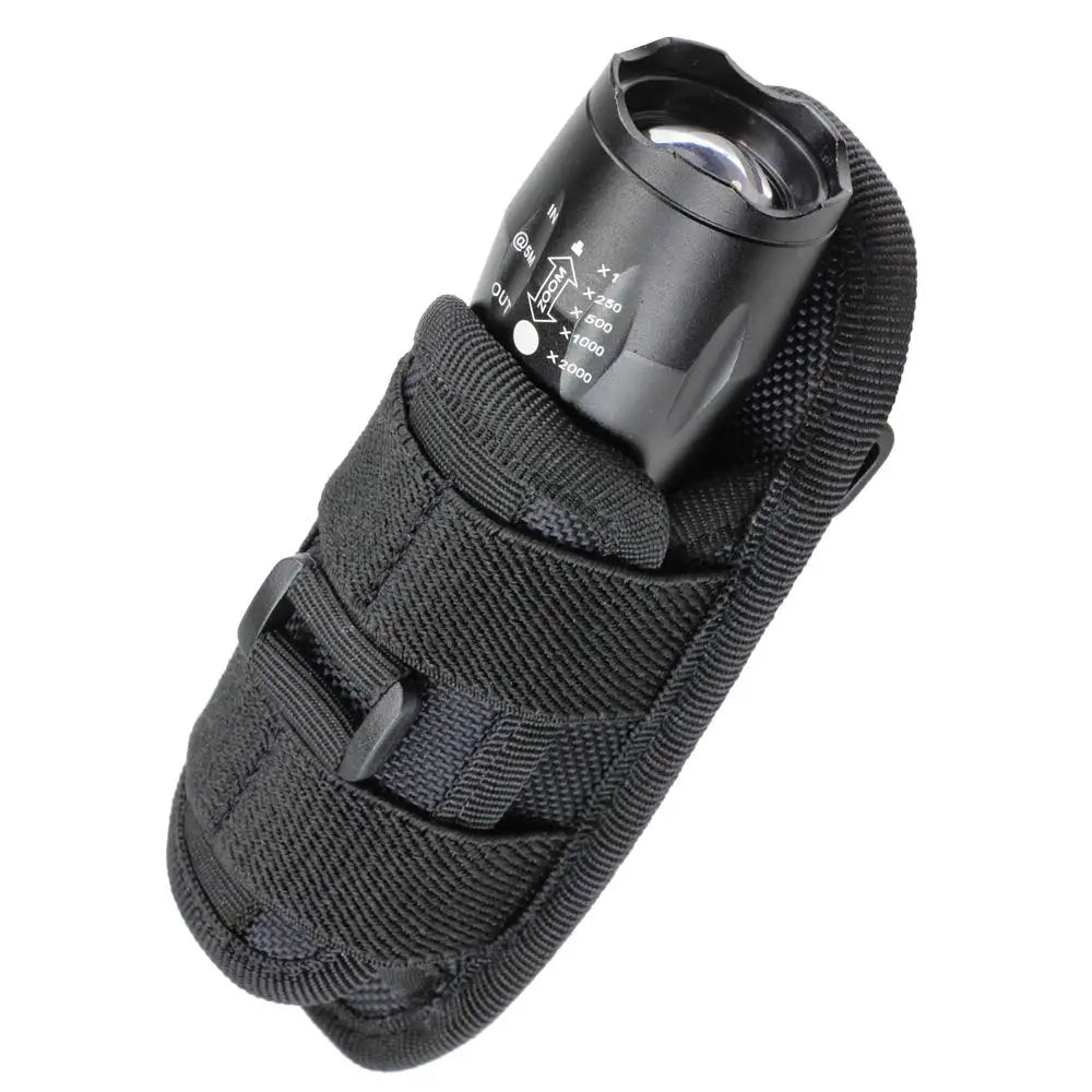 Tactical Flashlight Pouch with 360° Rotatable Belt Clip Holster