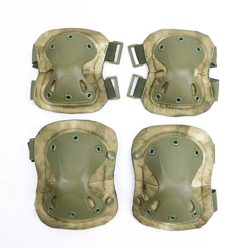 Tactical Knee & Elbow Pads Set – Camo Protective Gear for Hunting, Skating & Outdoor Sports