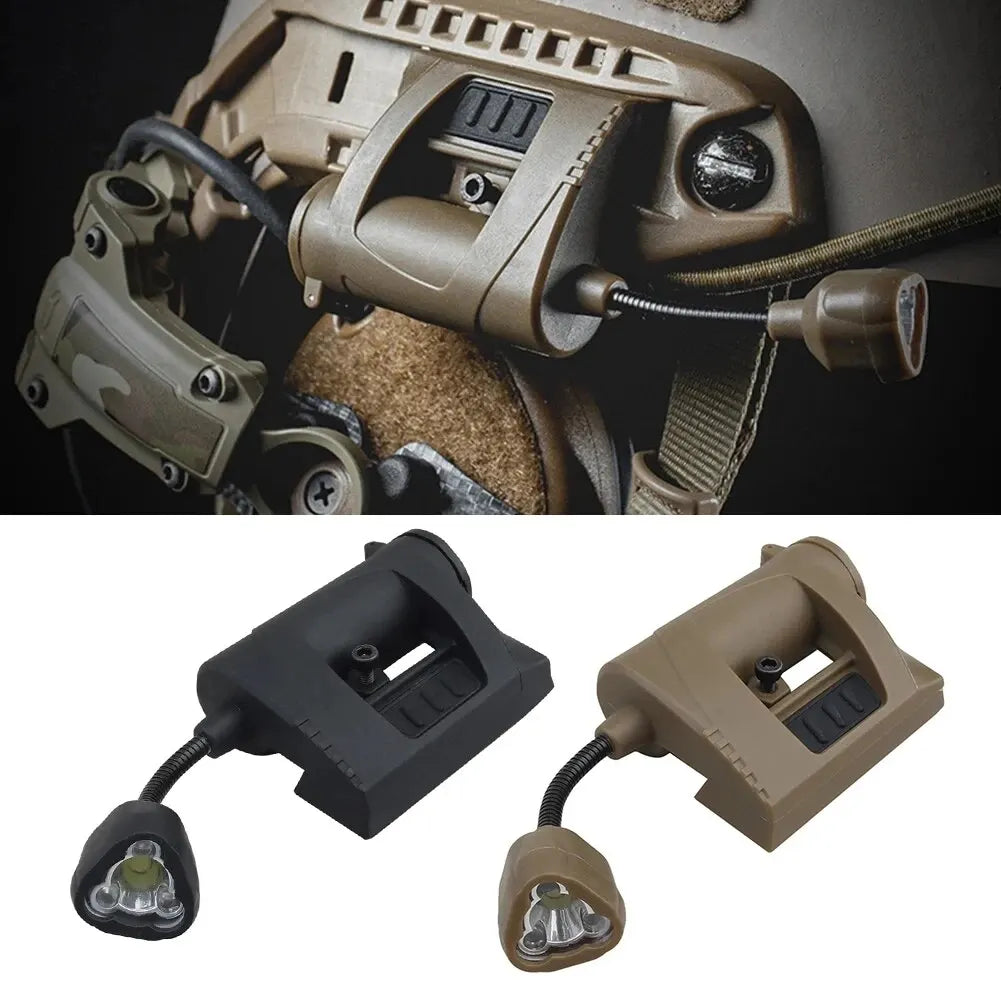 3-Mode Tactical LED Helmet Light with Mount – Hands-Free Outdoor Lighting