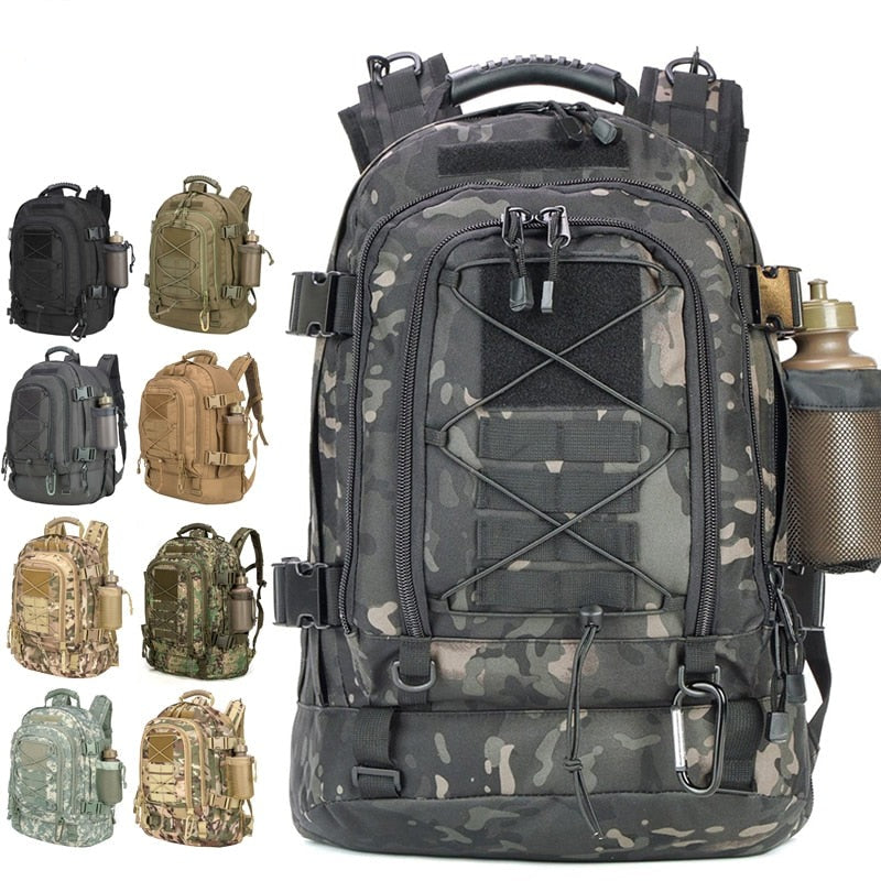 60L Military Tactical Backpack – Expandable Waterproof Outdoor Rucksack for Camping, Hiking & Travel | MilitaryKart