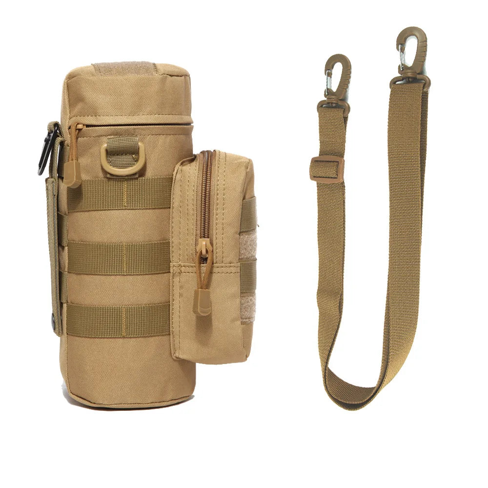 Tactical MOLLE Water Bottle Pouch – Insulated Carrier with Detachable Strap