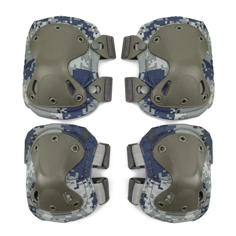Tactical Knee & Elbow Pads Set – Camo Protective Gear for Hunting, Skating & Outdoor Sports