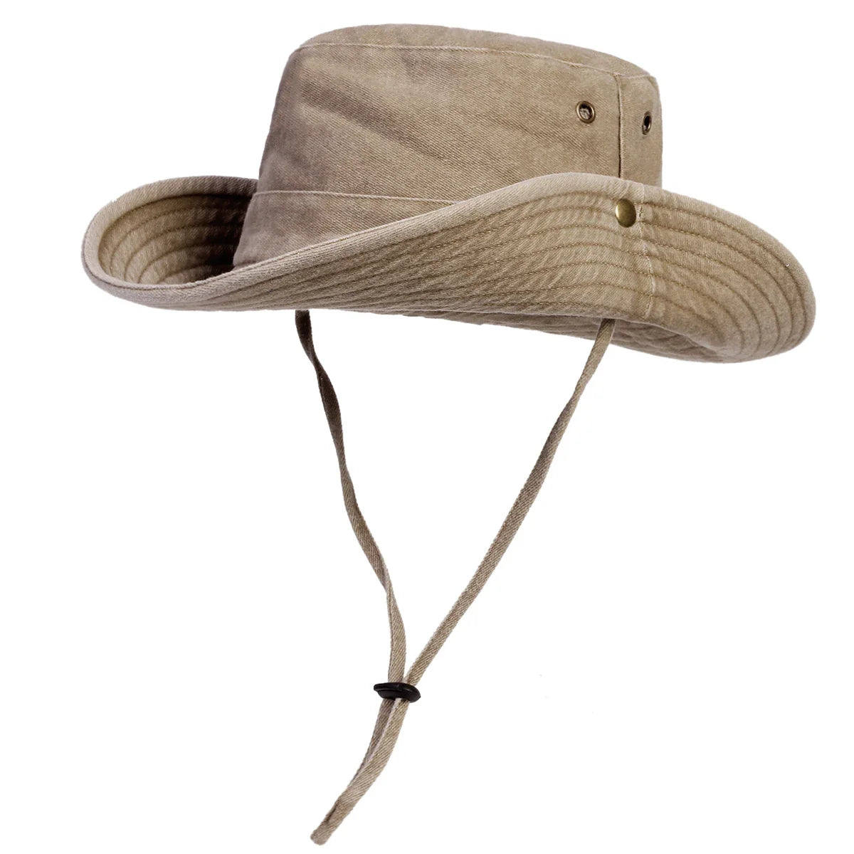 Unisex Outdoor Sun Hat with Chin Strap – Wide Brim UV Protection Fishing Hat, Hiking & Men’s Summer Sun Hats