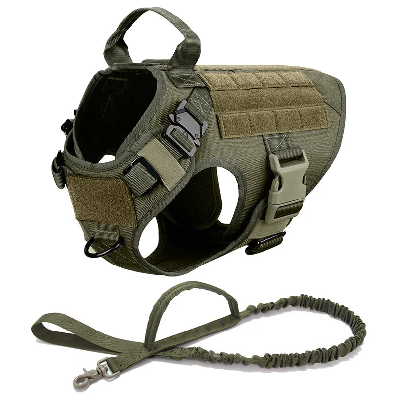 Heavy-Duty Tactical No-Pull Dog Harness Kit