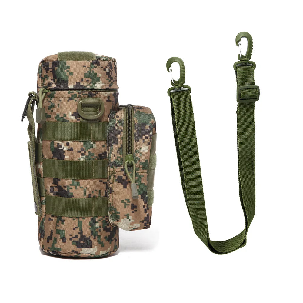 Tactical MOLLE Water Bottle Pouch – Insulated Carrier with Detachable Strap