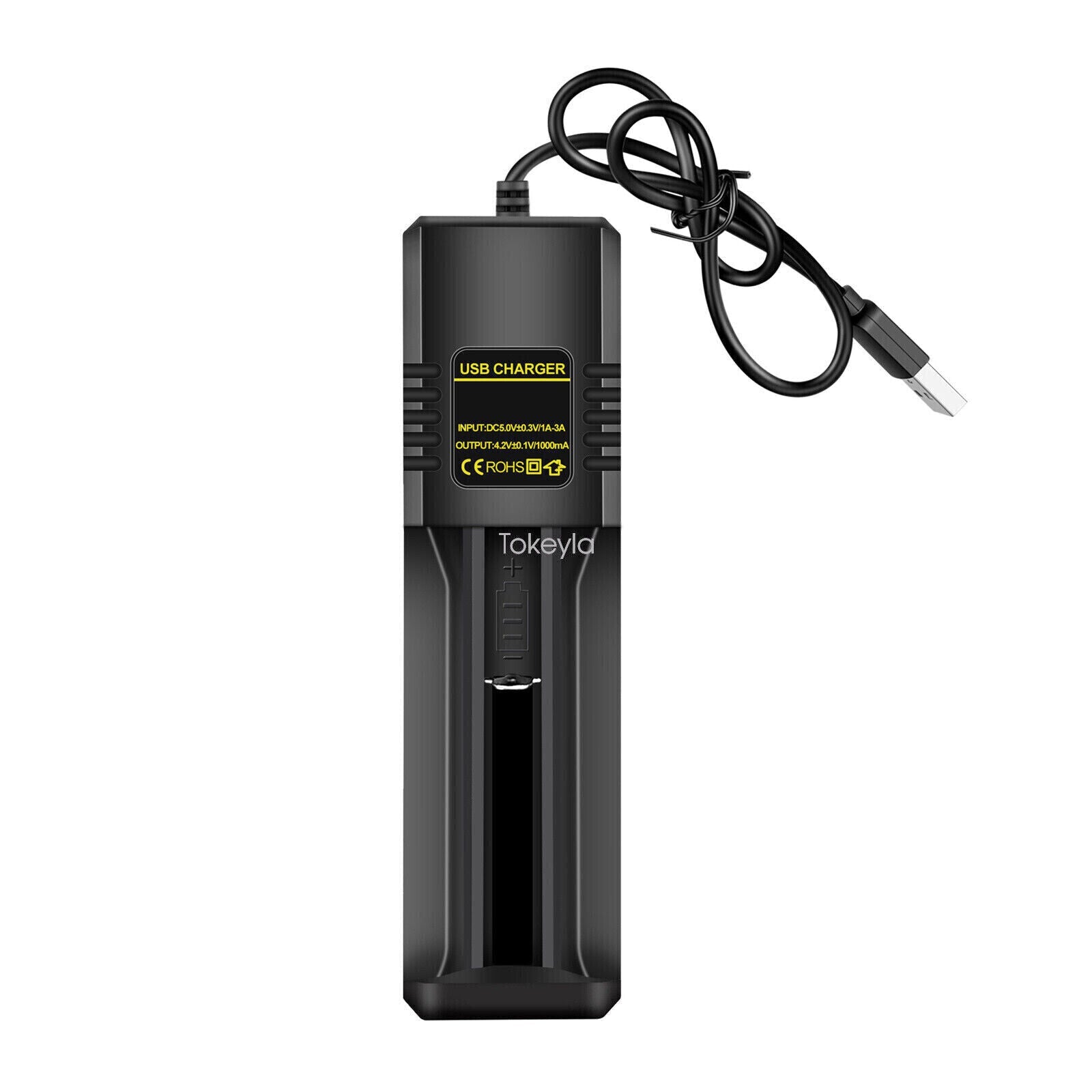 Universal Smart Charger – 4 Bay USB/DC Charger for 18650, 26650 & Li-ion Rechargeable Batteries
