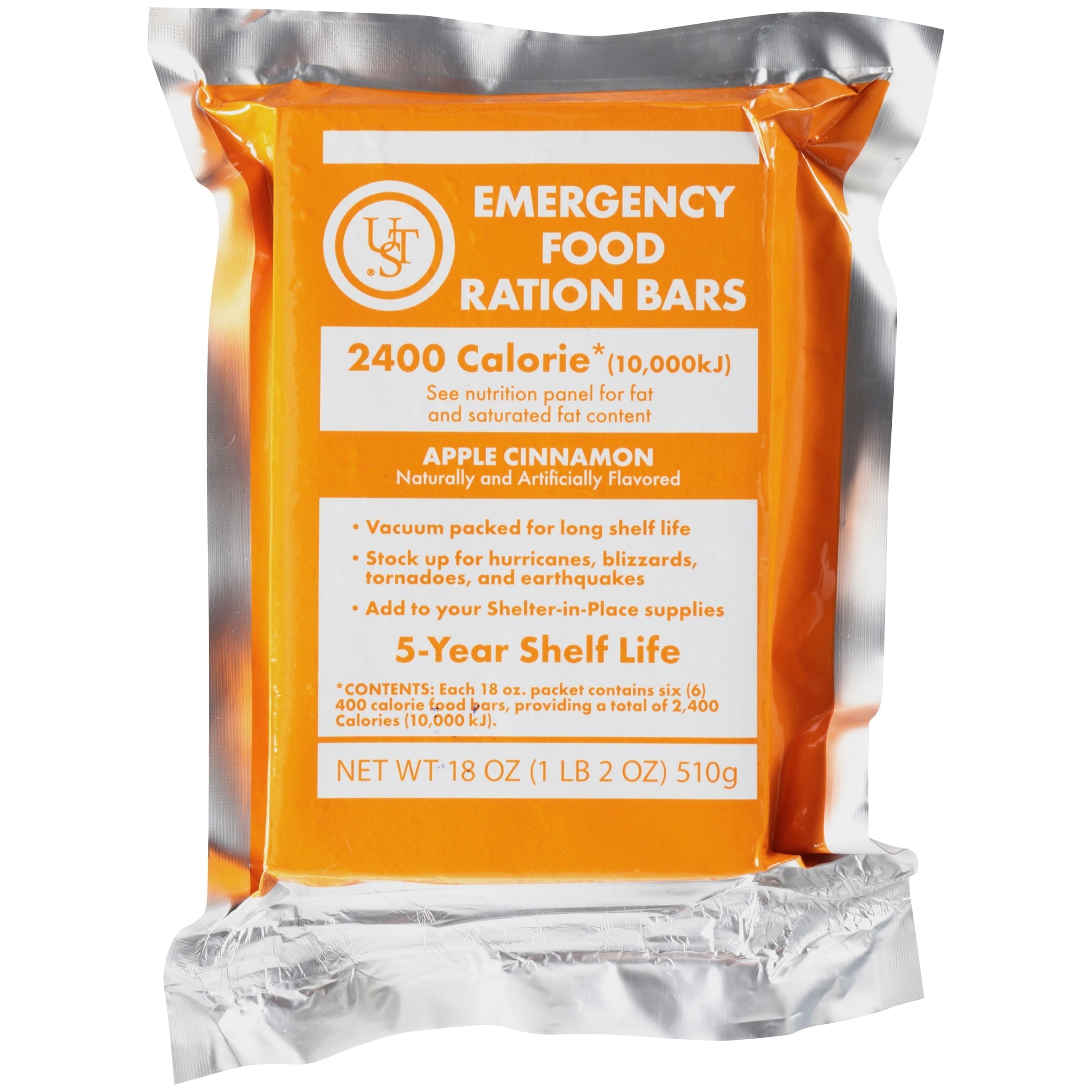 Emergency Food Ration Bar with 5-Year Shelf Life - 6 Servings