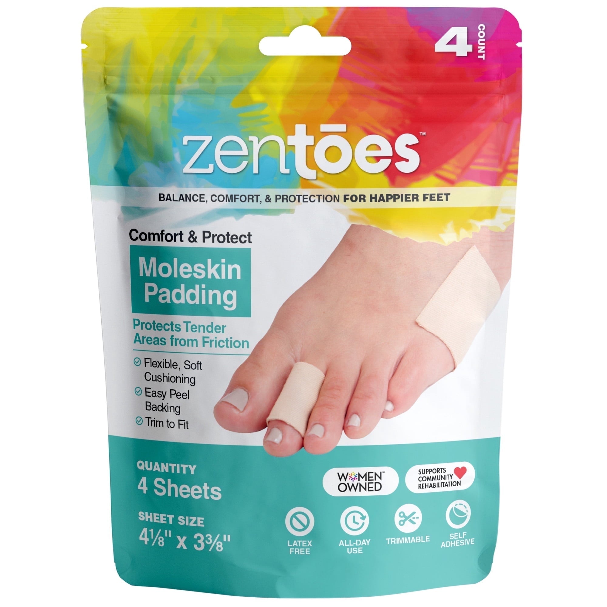 Anti-Blister Foot Care Kit for Hiking — Body Glide Balm, Blister Bandages & Moleskin Pads, 20-Piece