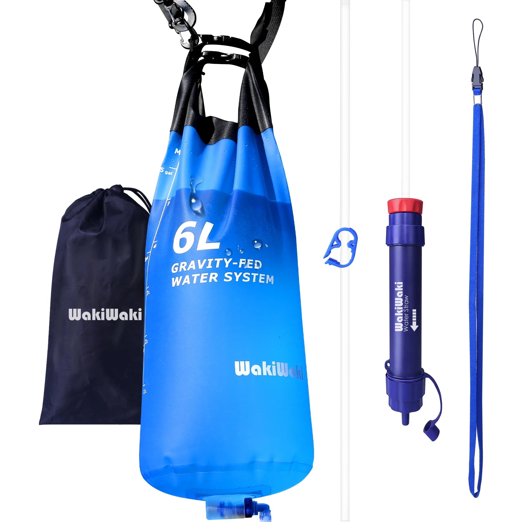 Gravity Water Filter 6L Capacity - 0.1 Micron Purification