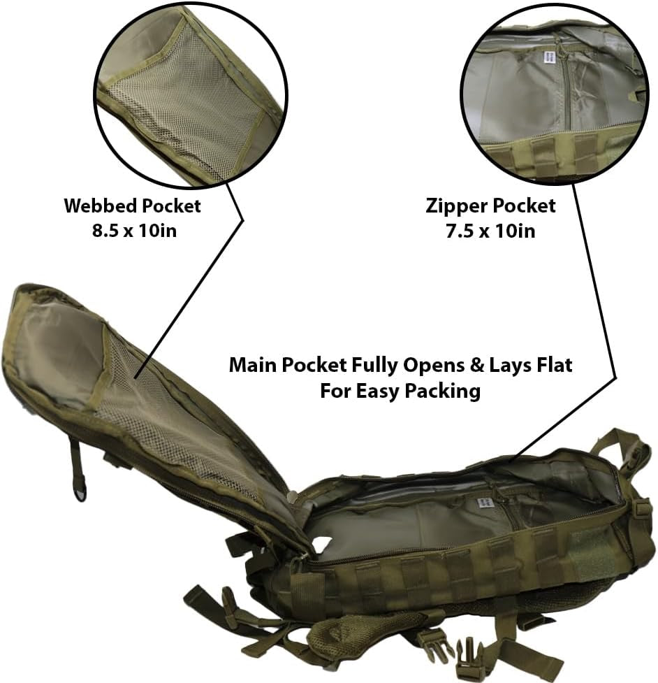 Bravo 34L Travel and Work Backpack for Men, Olive Drab