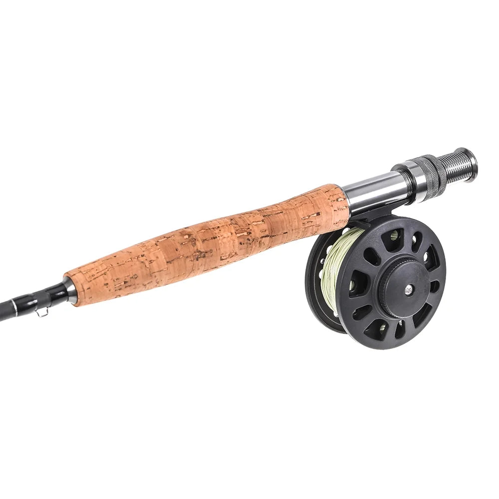 9' Fly Fishing Rod and Reel Combo with Carry Bag 10 Flies Complete Starter Package Fly Fishing Kit