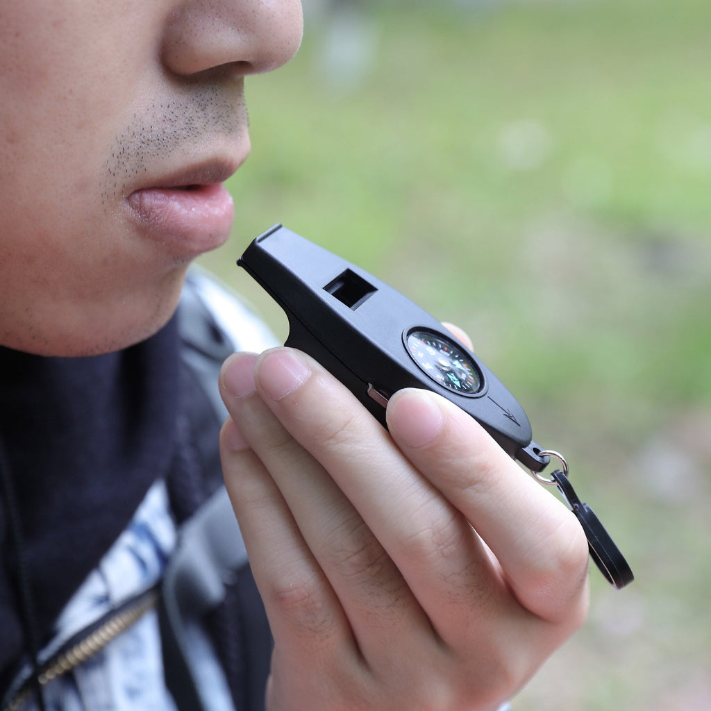 Black 4-Function Plastic Whistle
