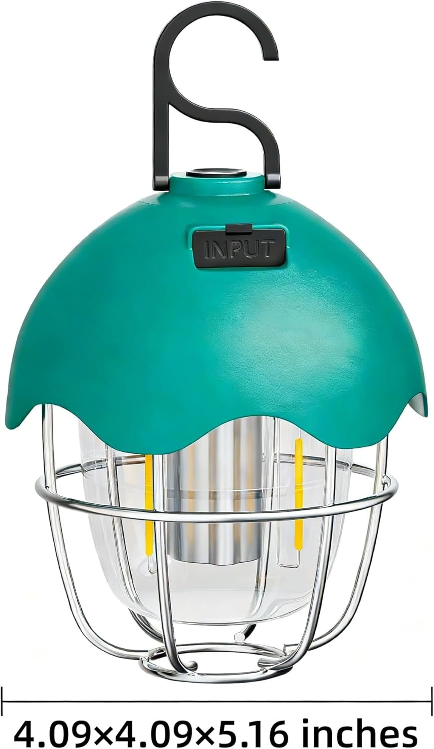 Egg Shell Rechargeable Camping Lantern, 250LM Dimmable LED Camping Light with Foldable Hook, IPX4 Waterproof USB Lantern for Kids, Camping, Hiking, Home Emergency (Turquoise Blue)