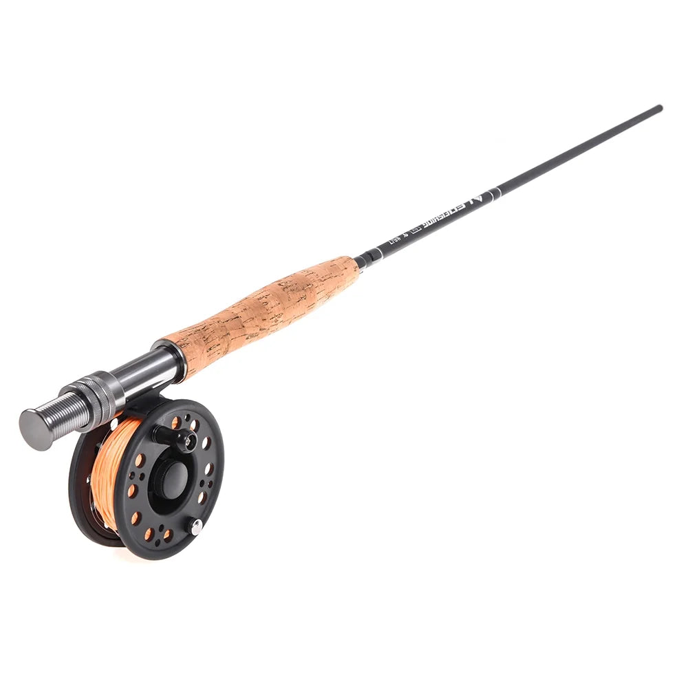 9-Foot Fly Fishing Rod and Reel Combo Set with Carry Bag, 10 Flies - Complete Starter Kit