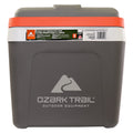 Highline 12V Portable Electric Cooler - 30 Can Capacity, 24L/26Qt, Iceless Thermoelectric Car Cooler in Grey
