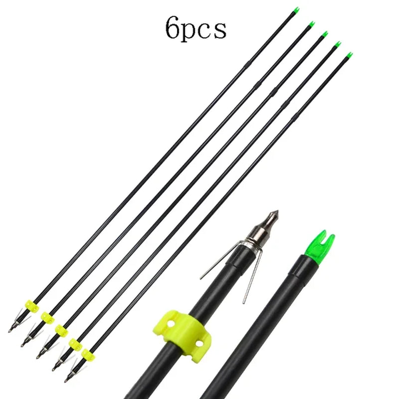 Fiberglass Compound Bow Hunting Arrow for Archery and Slingshot Hunting