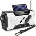 Emergency Solar Hand Crank AM/FM/NOAA Weather Radio with LED Flashlight and Power Bank Charger