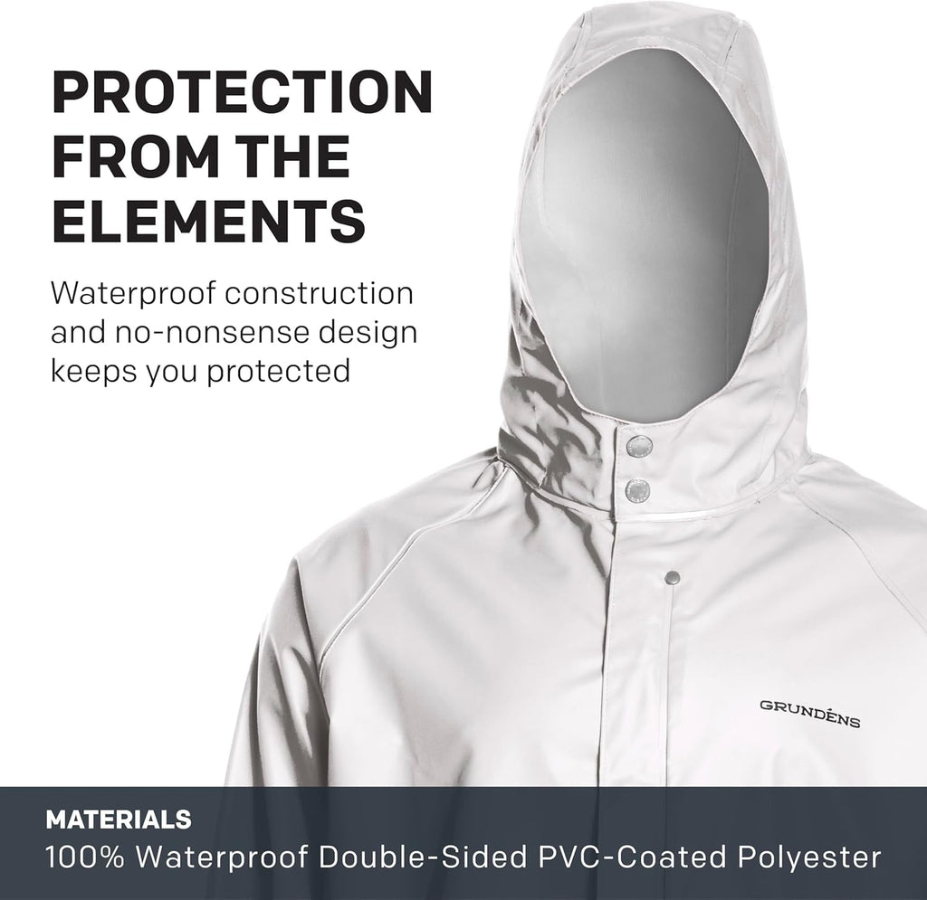 Grundens Men's Shoreman Jacket - Waterproof and Stain-Resistant Seafood Processing Outerwear