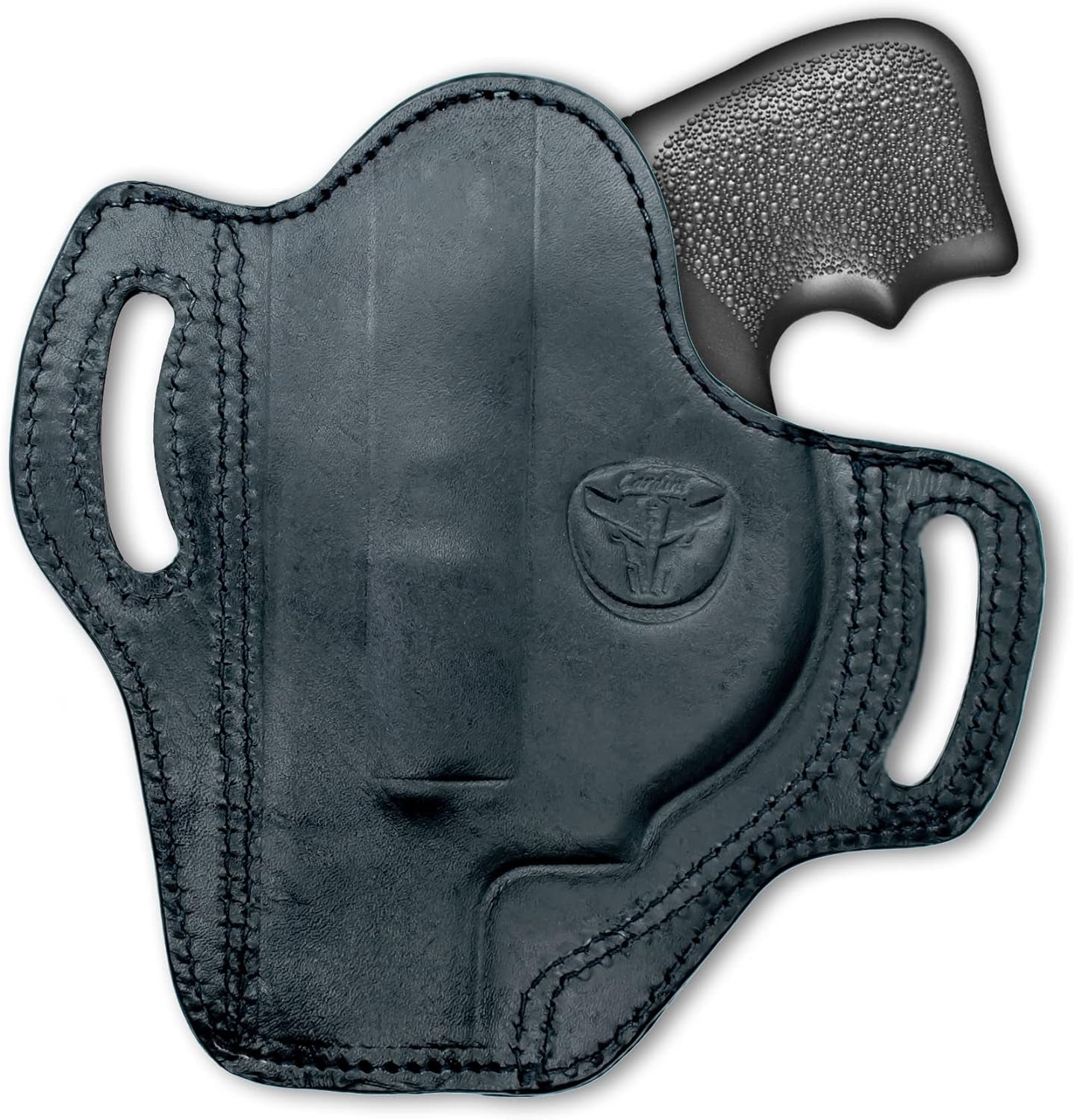 Leather OWB Holster for S&W J Frame, Ruger LCR, SP101, and Other 38 Special Snub Nose Revolvers (Up to 2.25 Barrel)