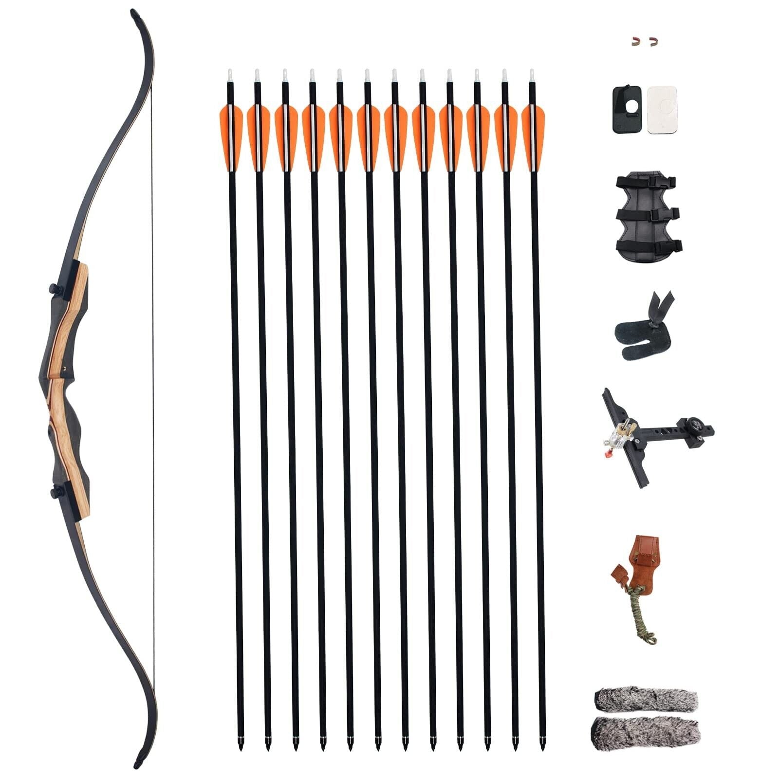 62 Takedown Recurve Bow for Adult Archery Competition - Right Handed