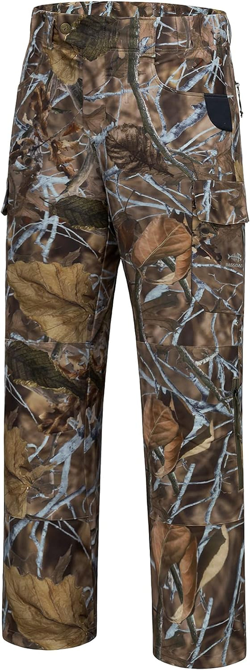Men's Stretch Hunting Pants with Water-Resistant Camo Design
