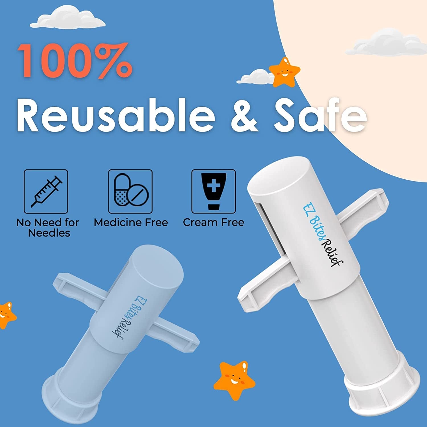 Kid-Friendly Bug Bite Suction Tool 3-Pack for Itch Relief and First Aid Outdoors