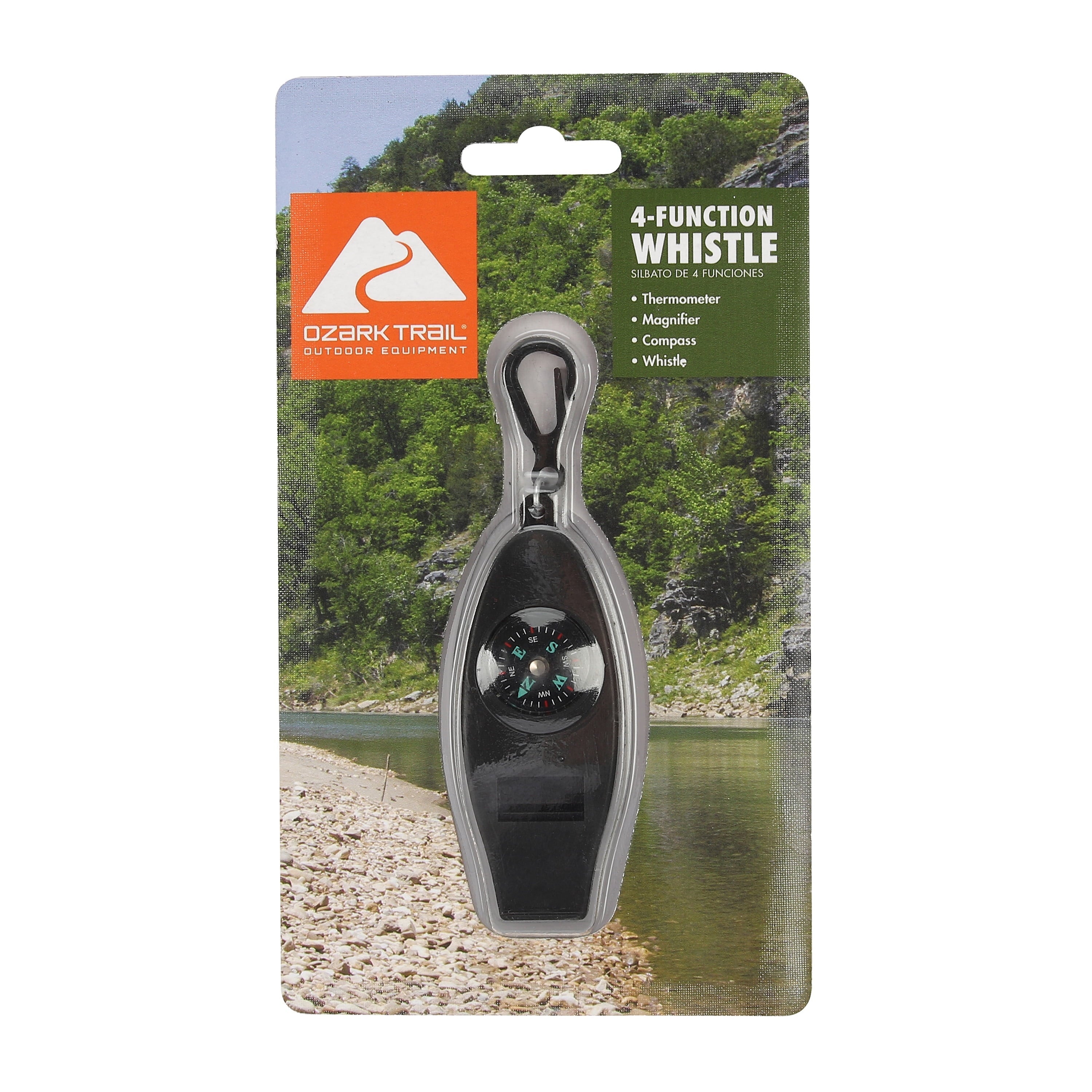 Black 4-Function Plastic Whistle