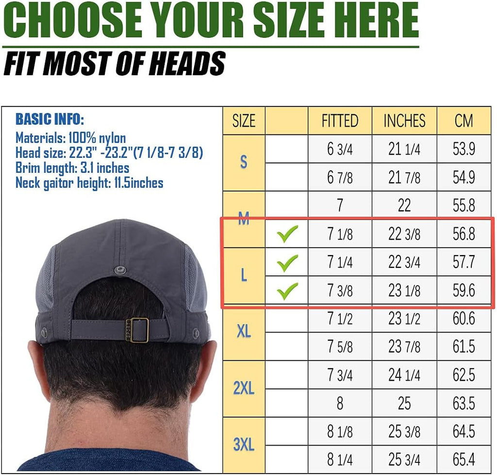 Outdoor Fishing Hat with Sun Protection Face and Neck Cover