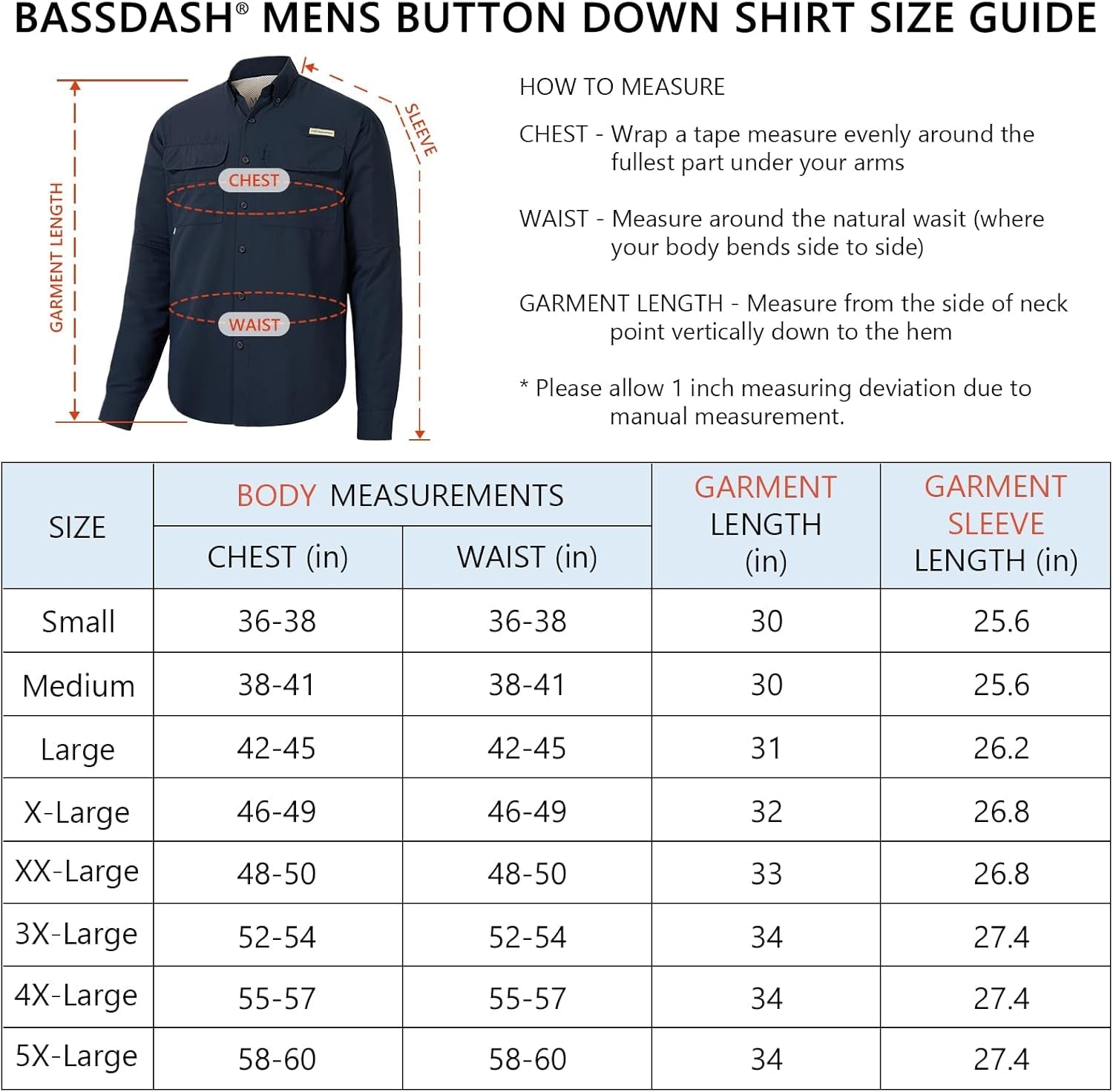 Men's UPF 50 Performance Fishing and Hiking Shirt with Long Sleeves and Quick Dry Technology