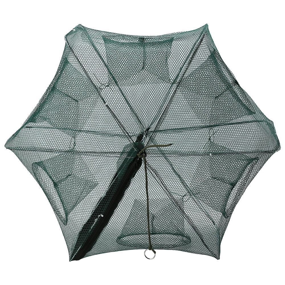 Nylon Foldable 6-Hole Automatic Fishing Net Shrimp Cage for Crab and Fish