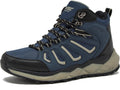 HI-TEC Valley Geo Mid Waterproof Hiking Boots for Men, Lightweight Breathable Outdoor Trekking and Trail Sneakers