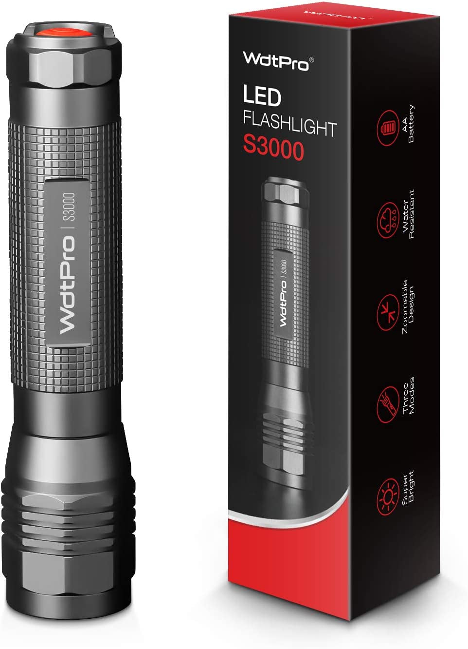 High-Power LED Flashlight S3000 - Super Bright Flashlights
