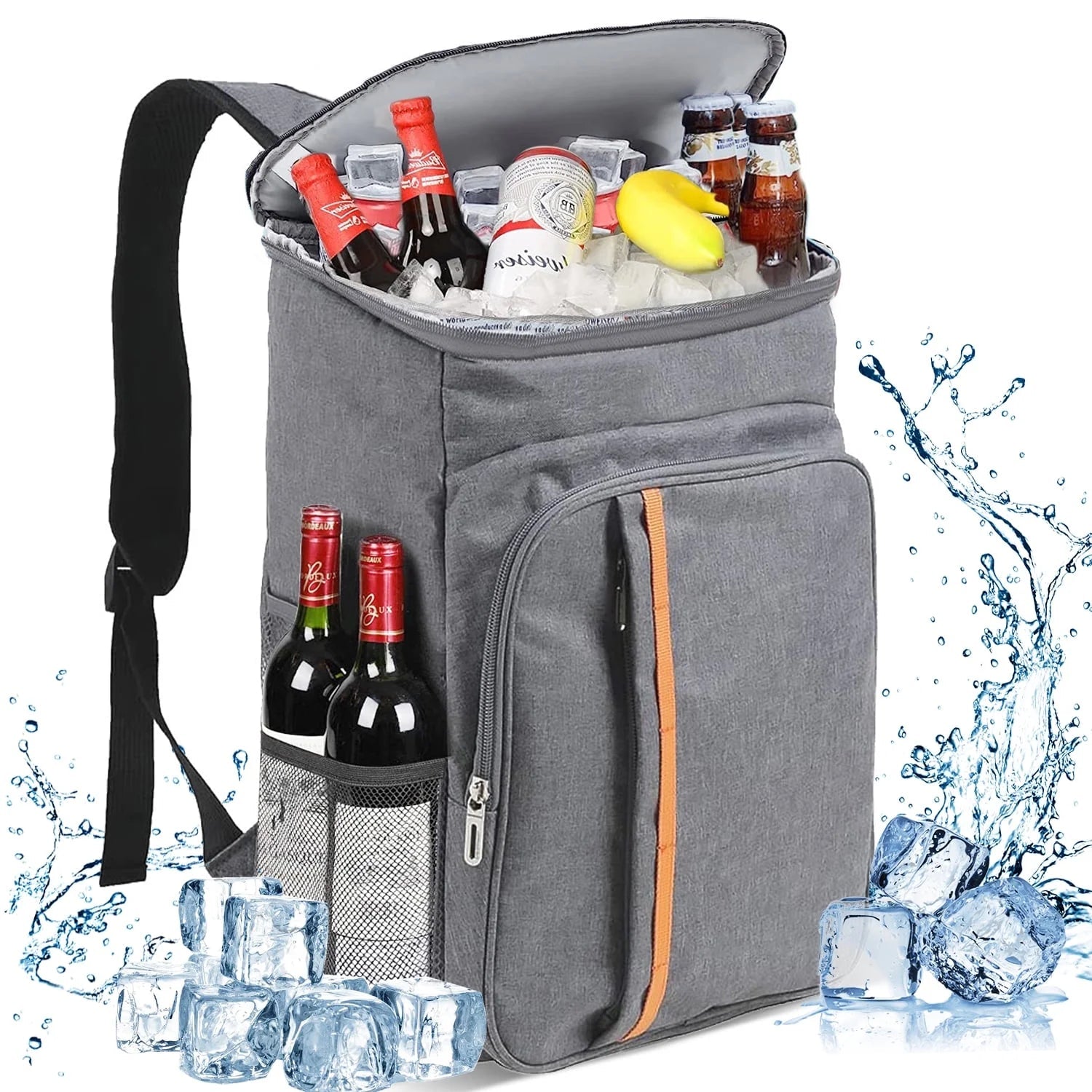 Insulated Leak Proof Waterproof Cooler Backpack - Gray