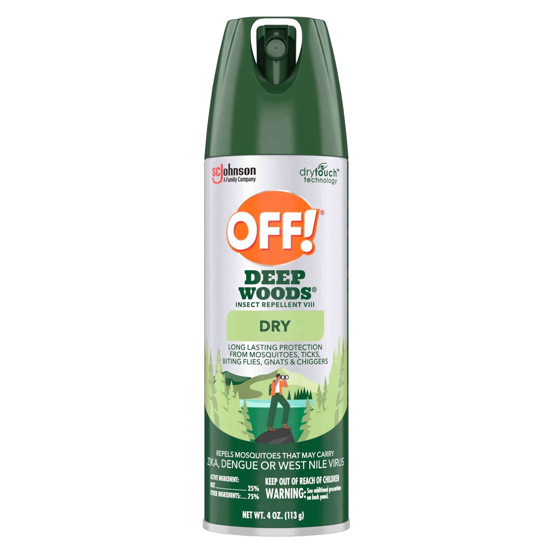 Deep Woods Long Lasting Protection Insect Repellent Aerosol with 25% Deet - 4 oz