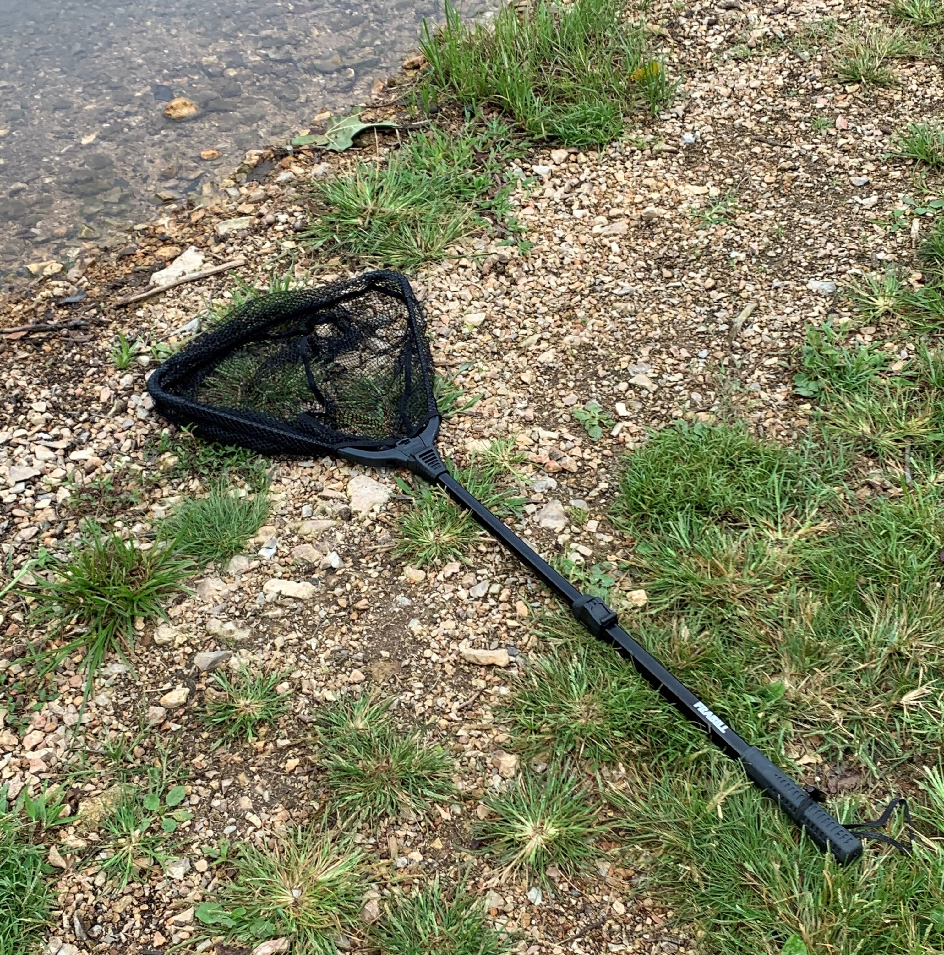 Collapsible Fishing Net with 16 x 14 Hoop and Black Transparent Mesh
