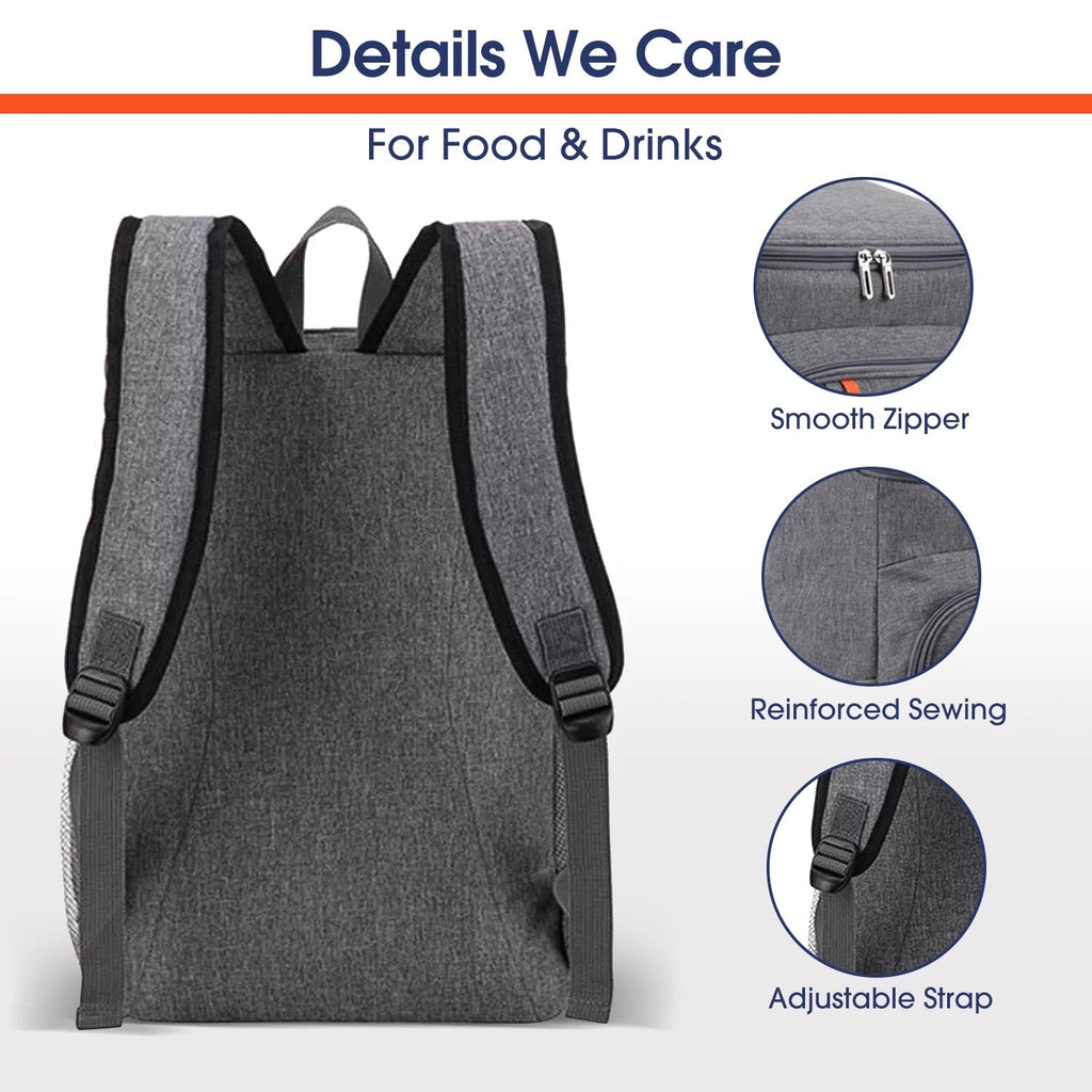 Insulated Leak Proof Waterproof Cooler Backpack - Gray