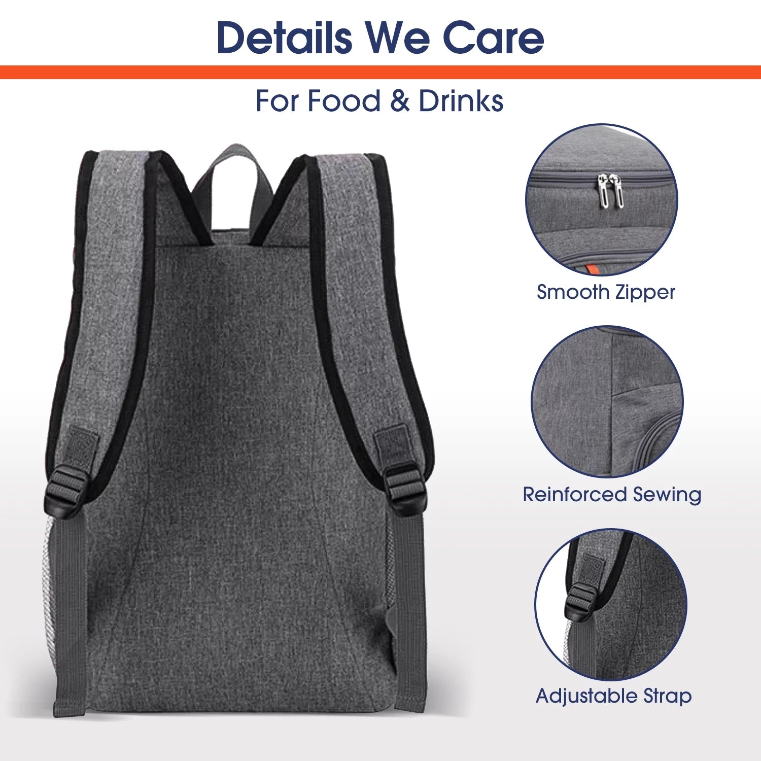 Insulated Leak Proof Waterproof Cooler Backpack - Gray