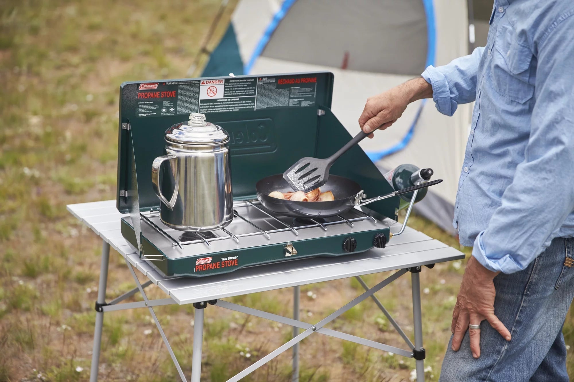 Matchlight 10,000 BTU 2-Burner Propane Stove in Black by Brand