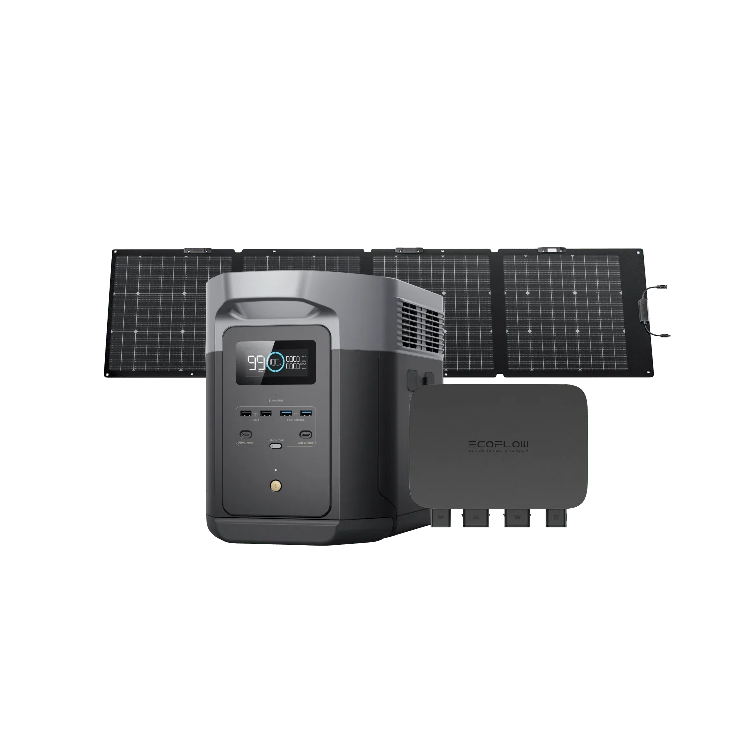 Ecoflow Portable Power Station DELTA 2 Max, 2400W LFP Solar Generator, 2046Wh Solar Powered Generator for Home Backup