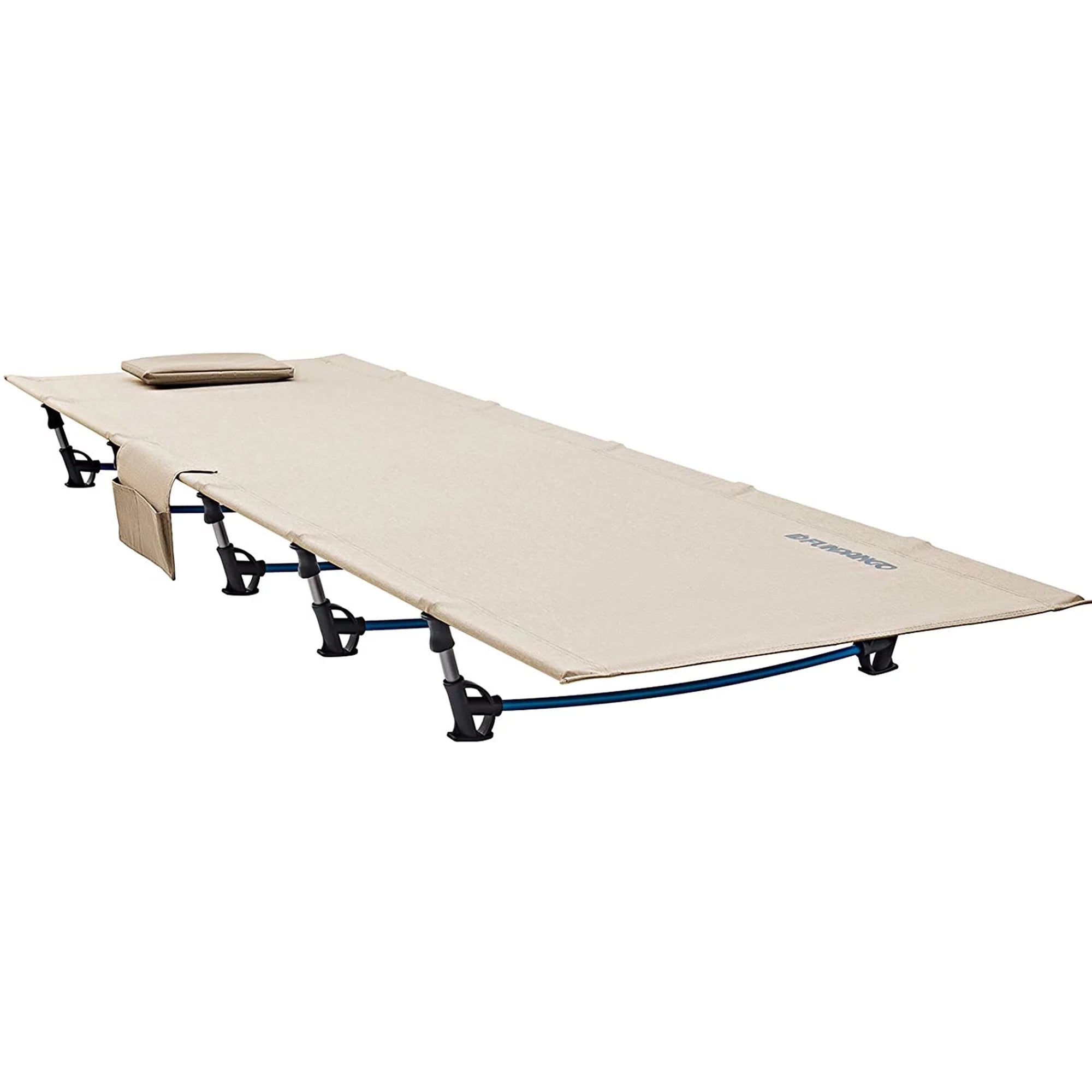 Folding Camping Cot Bed for Adults, Lightweight and Compact, Supports 265 lbs - Beige
