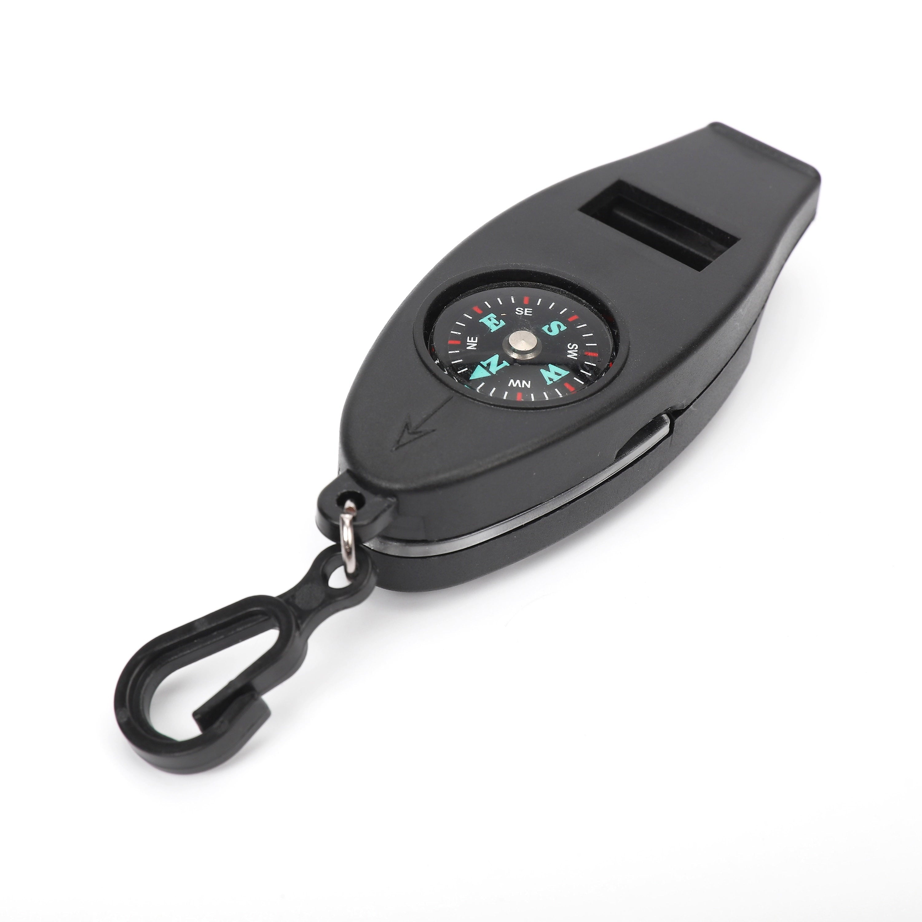 Black 4-Function Plastic Whistle