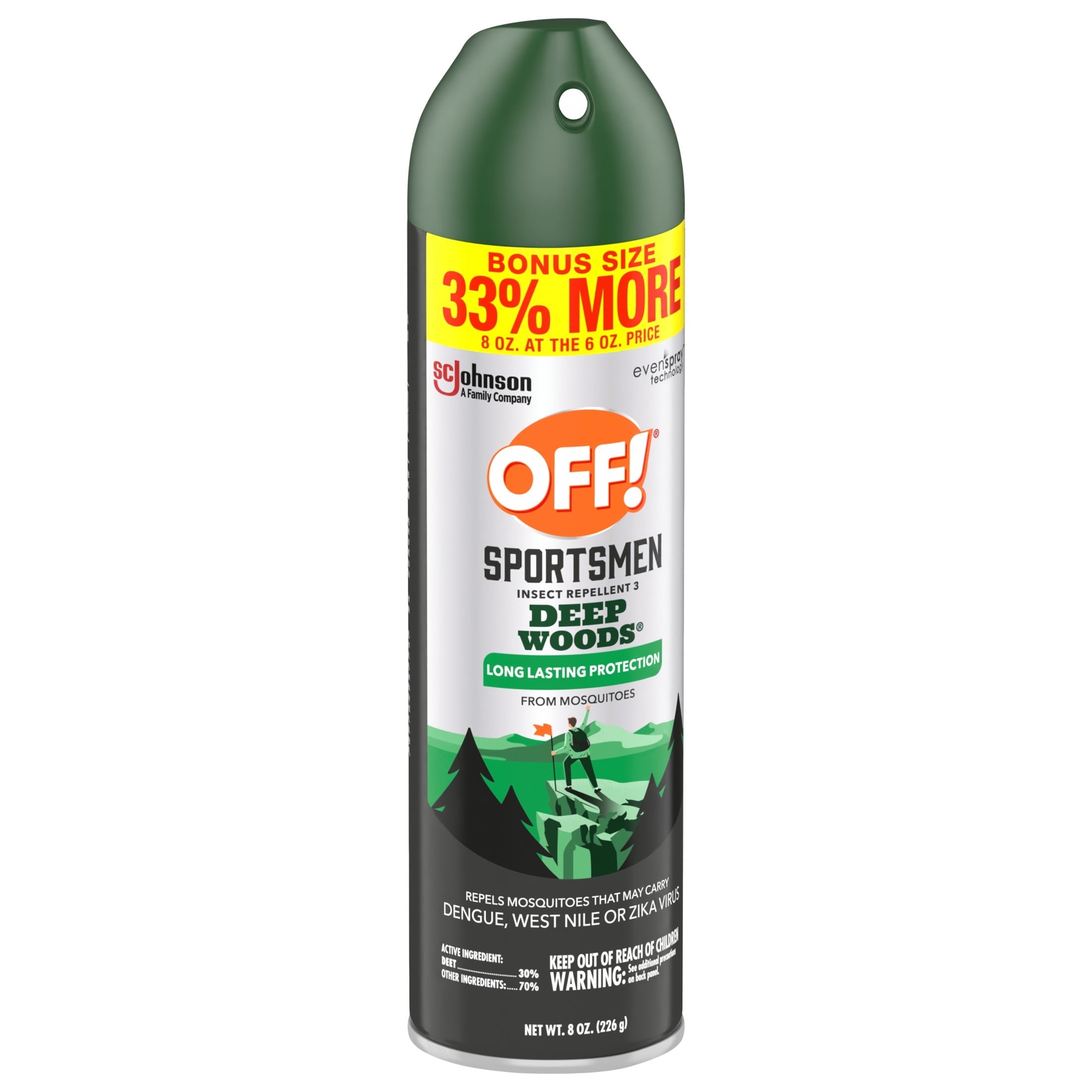 Deep Woods Insect Repellent for Sportsmen, Sweat-Resistant Mosquito & Bug Spray - 8 Oz