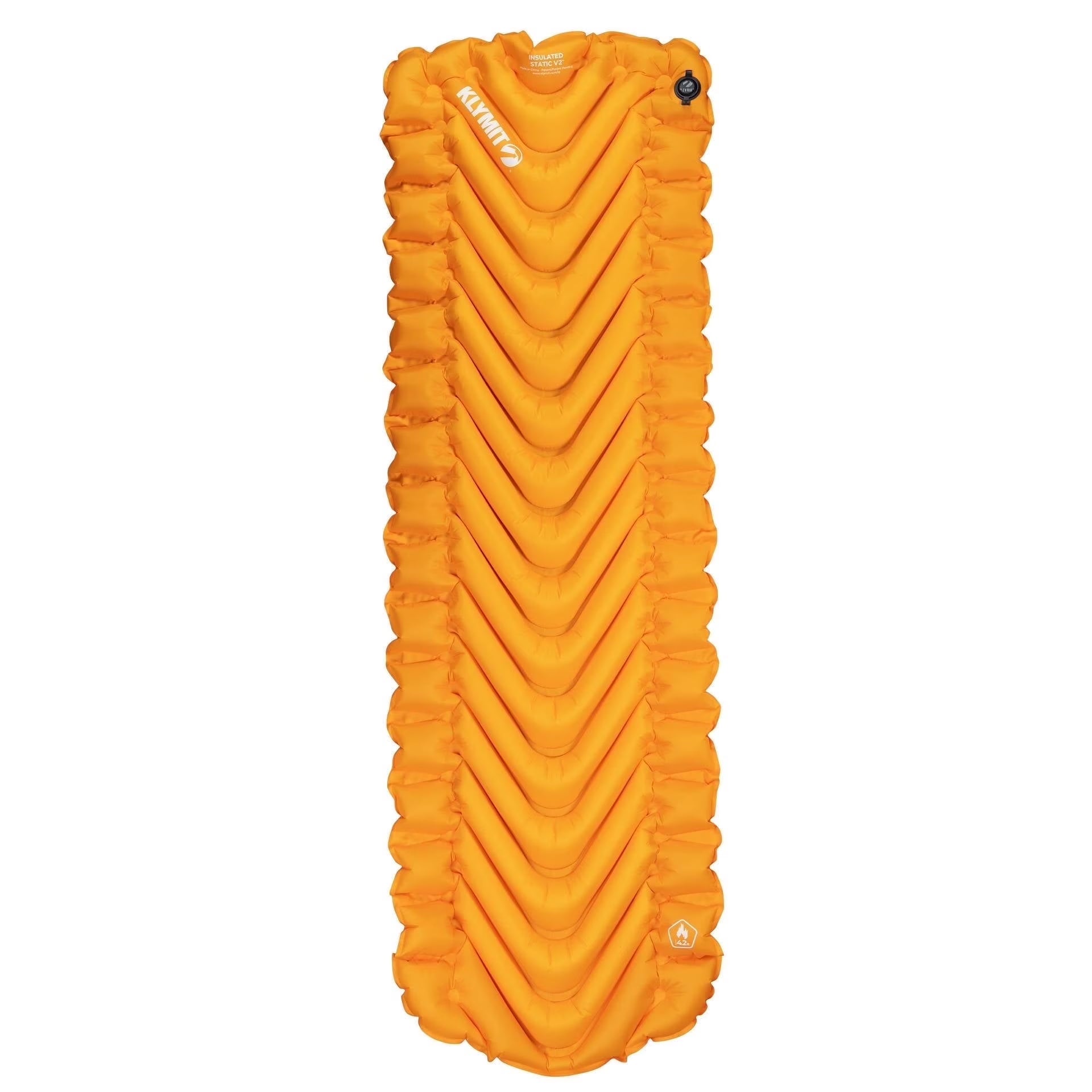 Insulated Static V2 Sleeping Pad, Lightweight 4-Season Camping Air Mattress for Warmth & Comfort, Saffron